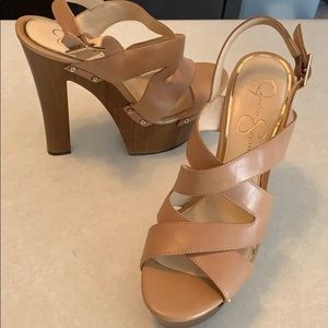 NWOT Beige/Tan Jessica Simpson heels in size 10